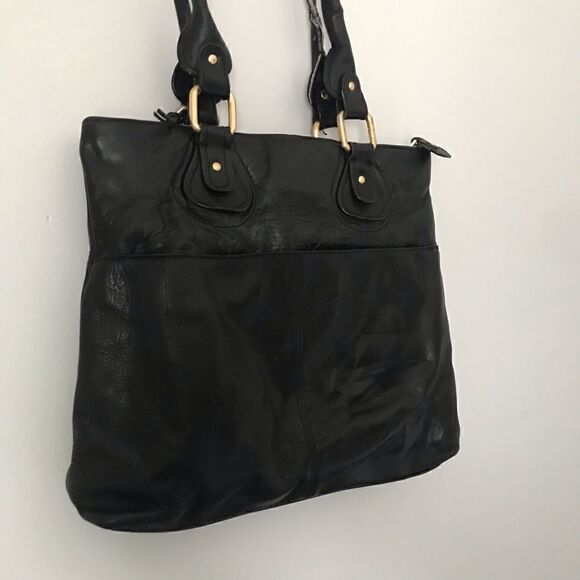 Rolfs black leather purse with gold hardware - Picture 12 of 13